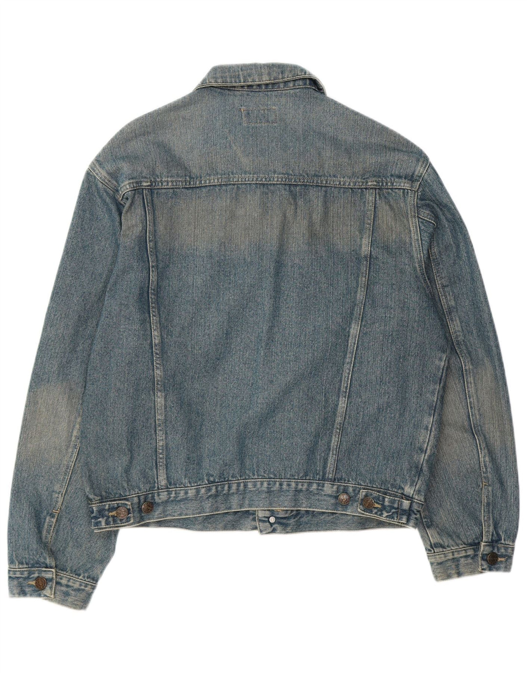 WAMPUM Mens Denim Jacket UK 38 Medium Blue Cotton