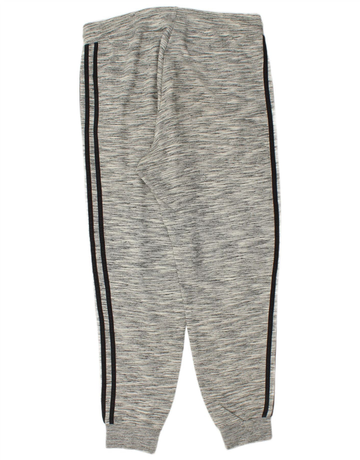 ADIDAS Mens Tracksuit Trousers Joggers Large  Grey Pinstripe Cotton