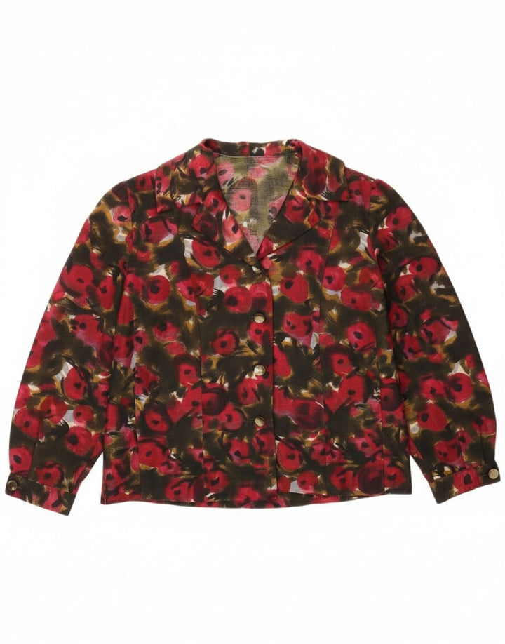 Vintage Womens Shirt Blouse UK 16 Large Multicoloured Floral