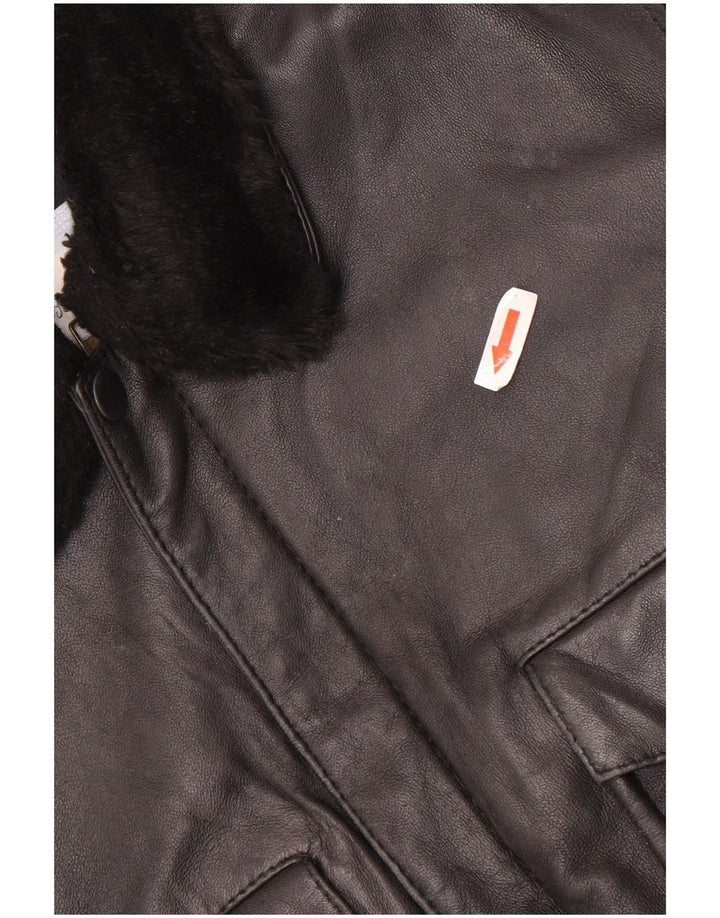 Magil Girls Leather Jacket 3-4 Years Black