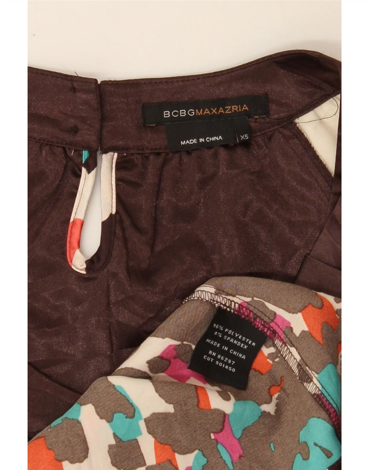 BCBGMAXAZRIA Womens Oversized Basic Dress UK 6 XS Multicoloured Spotted Vintage BCBGMAXAZRIA and Second-Hand BCBGMAXAZRIA from Messina Hembry 