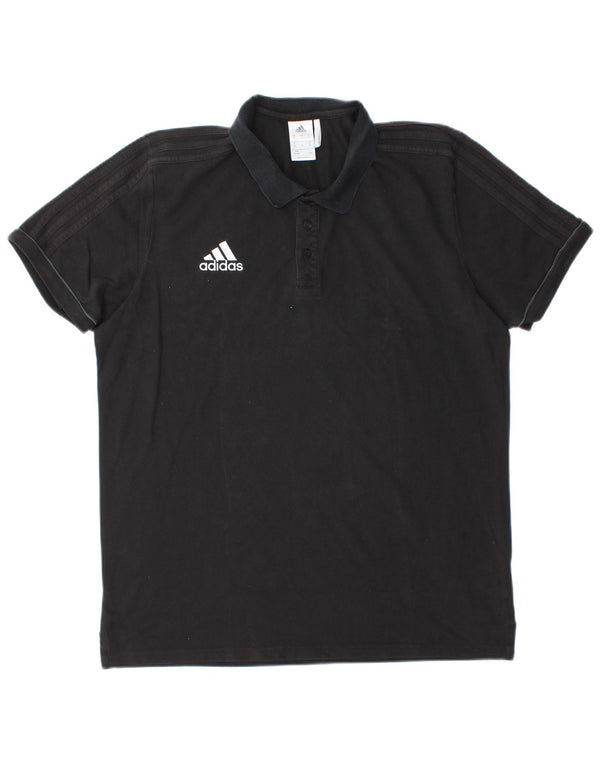 ADIDAS Mens Climalite Polo Shirt XL Black Cotton