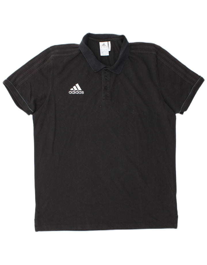 ADIDAS Mens Climalite Polo Shirt XL Black Cotton