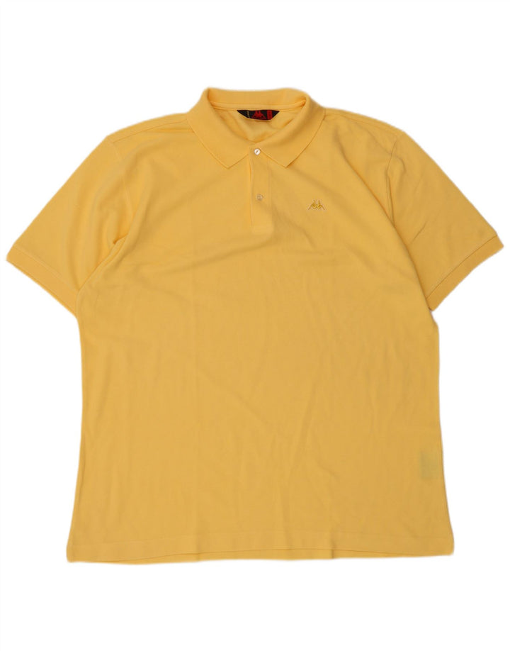 Kappa Mens Polo Shirt XL Yellow Cotton