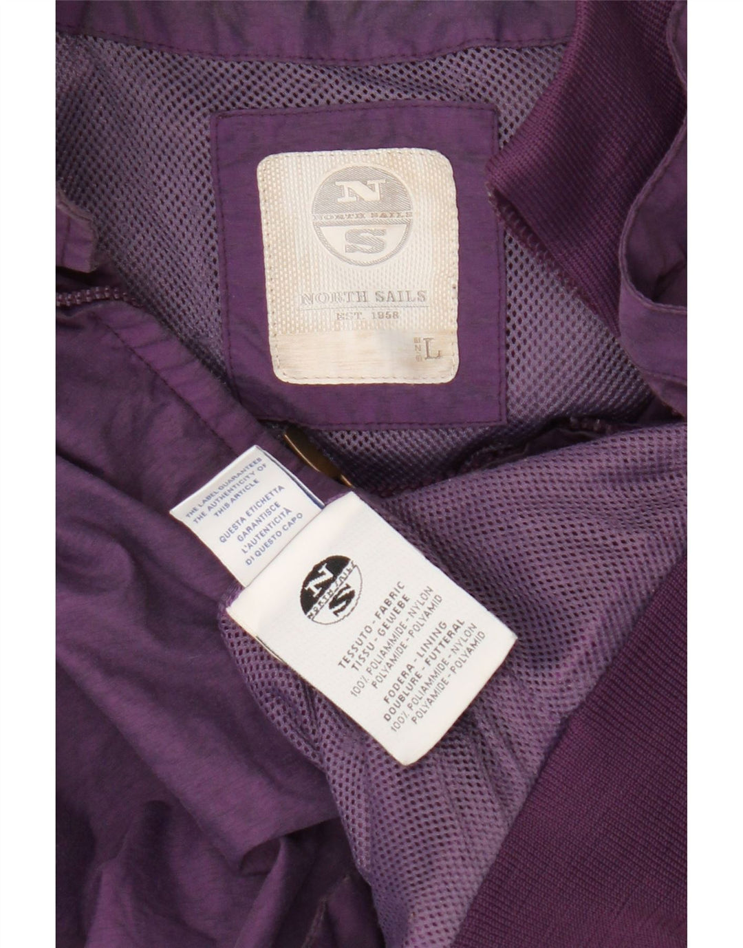 North Sails Womens Bomber Jacket UK 16 Large Purple Nylon