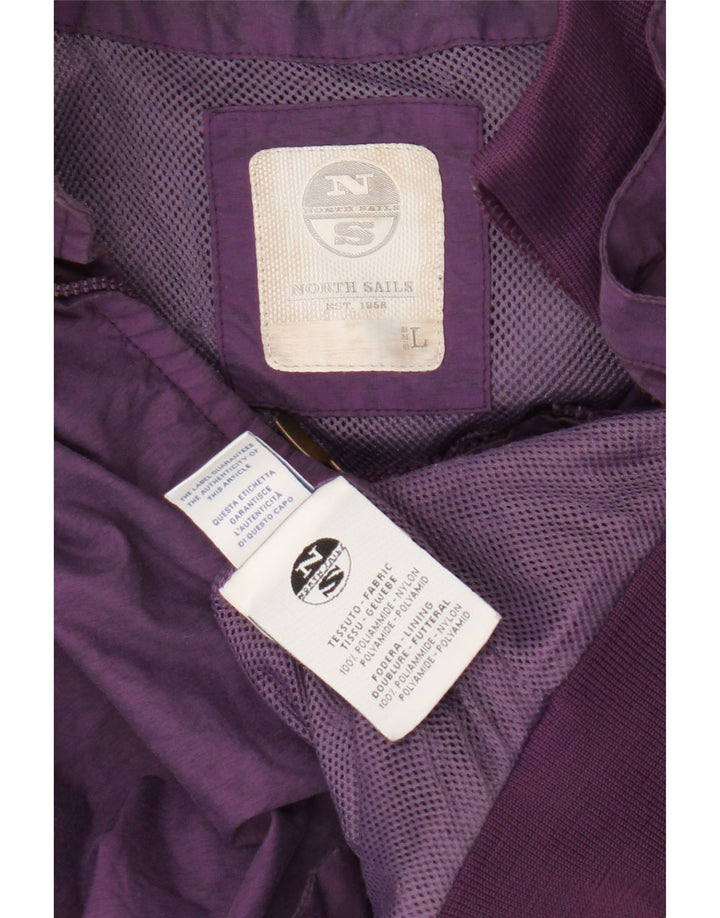 North Sails Womens Bomber Jacket UK 16 Large Purple Nylon