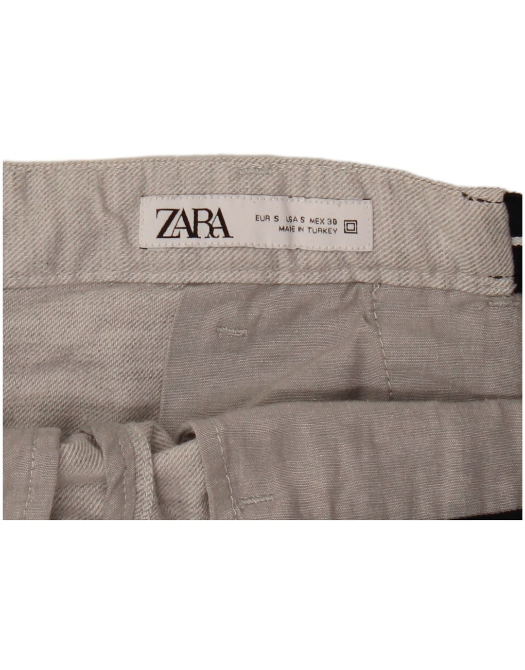 Zara Mens Chino Shorts Small W30 Grey