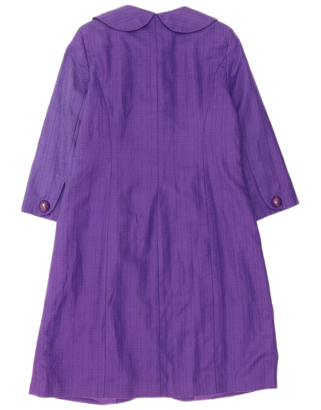 Monsoon Womens Overcoat UK 12 Medium Purple Cotton