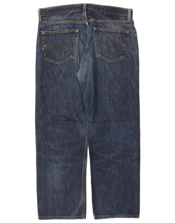 LEVI'S Mens 501 Straight Jeans W34 L28 Blue Cotton