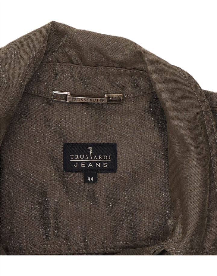 TRUSSARDI JEANS Womens Utility Jacket IT 44 Medium Grey Vintage Trussardi Jeans and Second-Hand Trussardi Jeans from Messina Hembry 