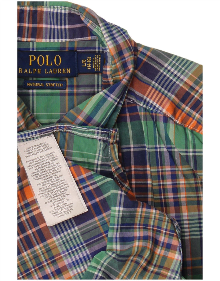 POLO RALPH LAUREN Boys Shirt 14-15 Years Large Multicoloured Check Cotton