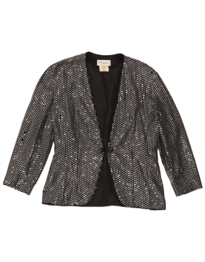 Bruce oldfield Womens Blazer Jacket UK 12 Medium Silver