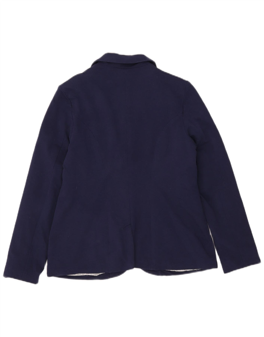 Laura Ashley Womens 1 Button Blazer Jacket UK 14 Large Navy Blue Cotton