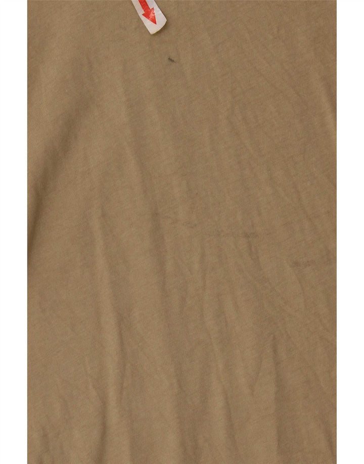 Nike Mens T-Shirt Top Medium Beige Cotton