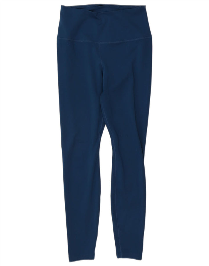 Nike Womens Dri Fit Leggings UK 8 Small  Navy Blue Polyester