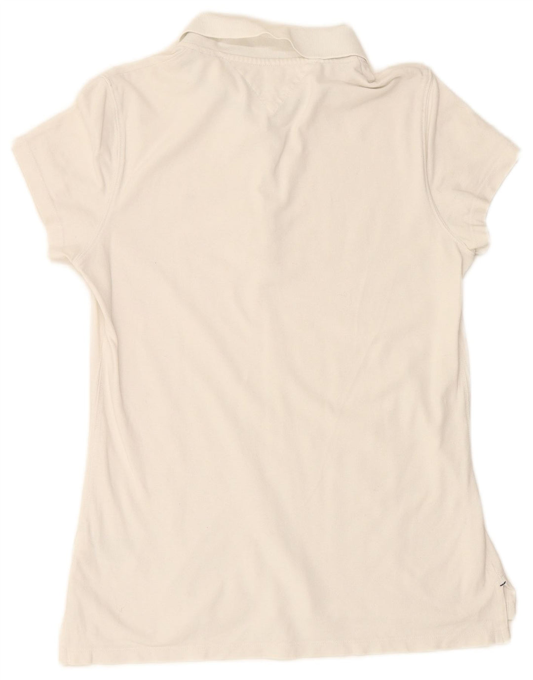 TOMMY HILFIGER Womens Slim Polo Shirt UK 18 XL White Cotton