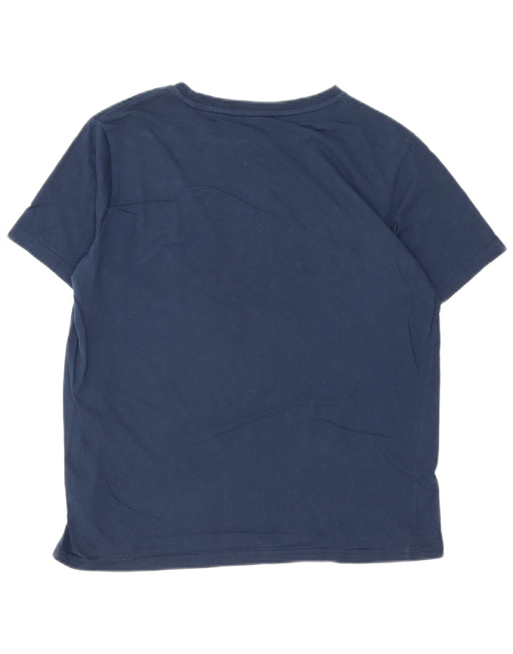 Bear Mens Graphic T-Shirt Top Small Navy Blue Cotton