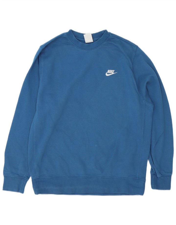 Nike Mens Sweatshirt Jumper Large Blue Cotton