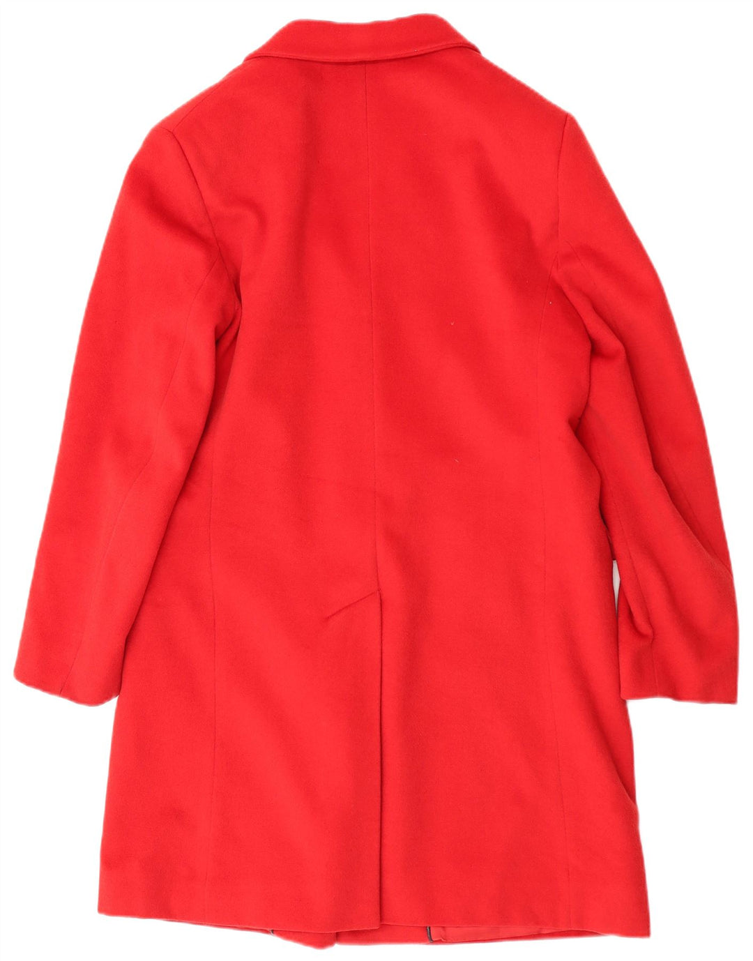 Burberry Womens Overcoat UK 14 Large Red Wool Classic