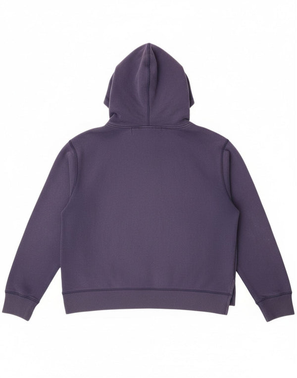 Polo Ralph Lauren Womens Zip Hoodie Sweater UK 14 Medium Navy Blue