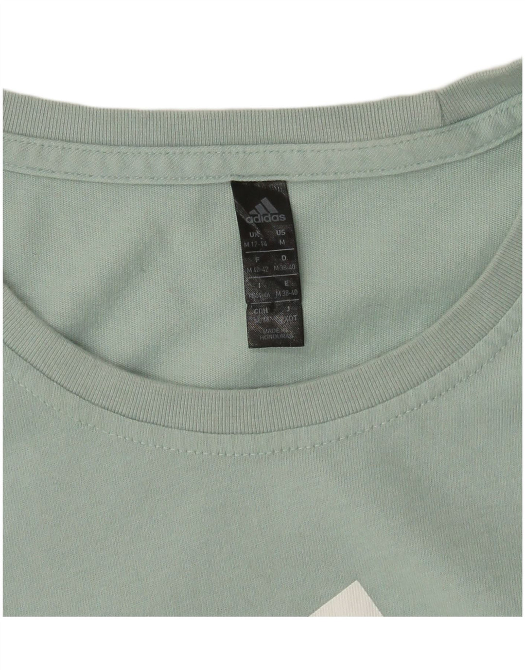 ADIDAS Womens Graphic Top Long Sleeve UK 12/14 Medium Green