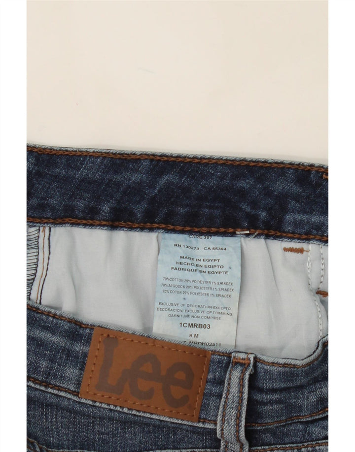 LEE Womens Regular Fit Mid Rise Bermuda Denim Shorts US 8 Medium W28  Blue Vintage Lee and Second-Hand Lee from Messina Hembry 