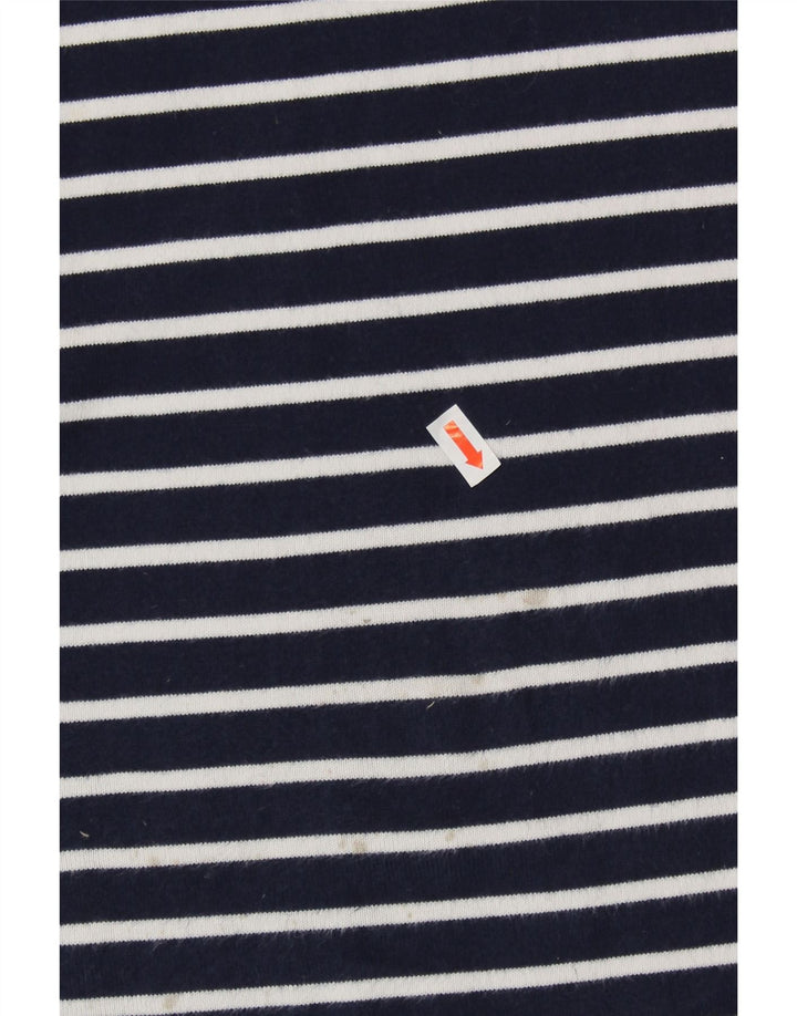 JOULES Womens T-Shirt Dress UK 16 Large Navy Blue Striped Cotton Nautical