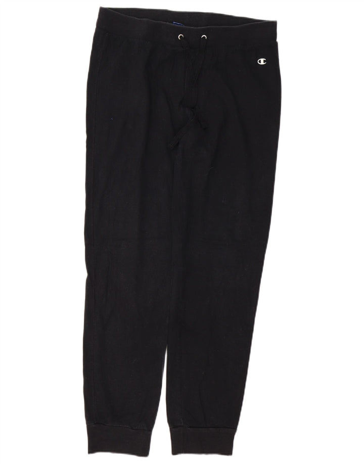 CHAMPION Womens Tracksuit Trousers Joggers UK 16 Large  Black Cotton