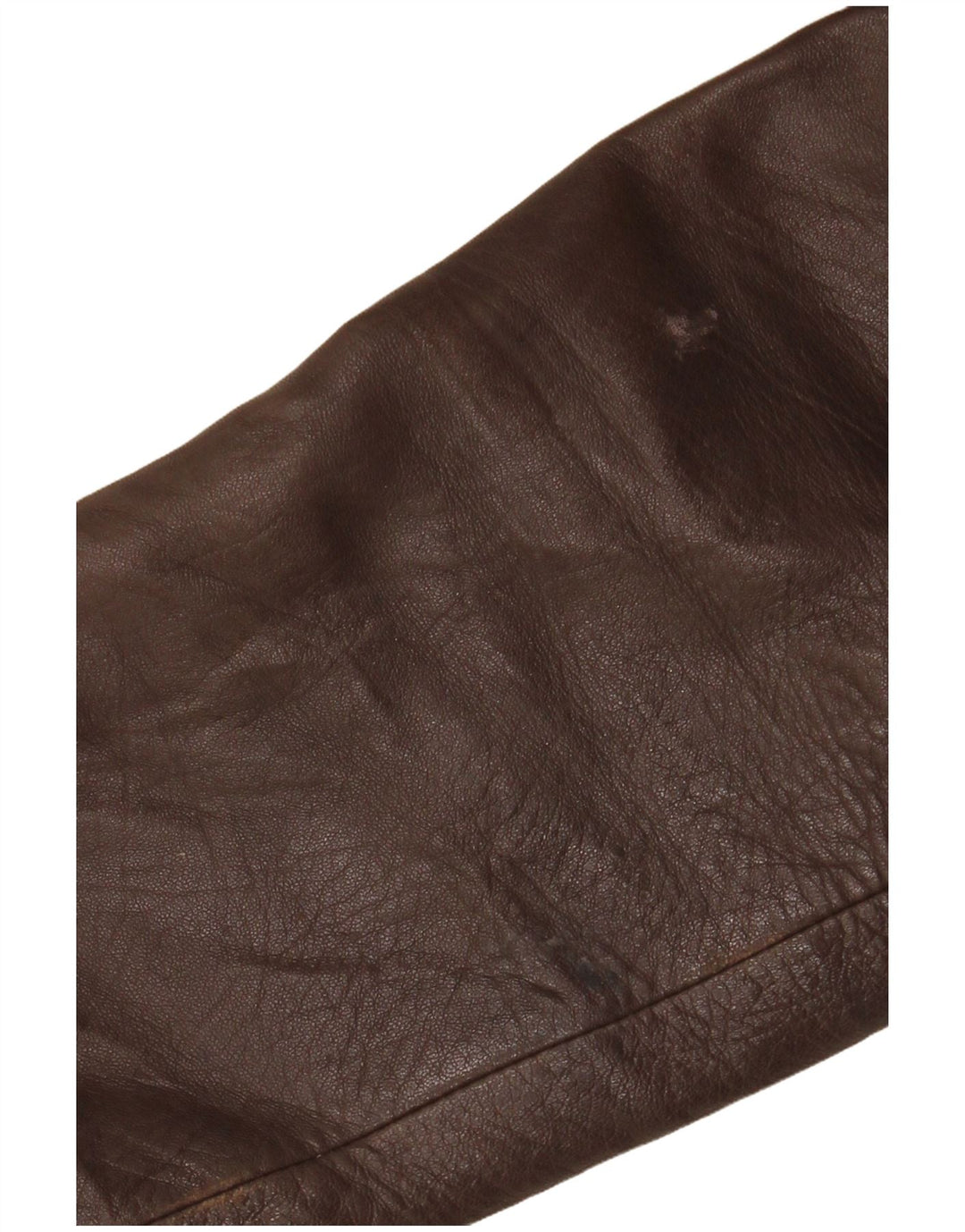 VINTAGE Womens Leather Jacket UK 14 Medium Brown Argyle/Diamond Leather