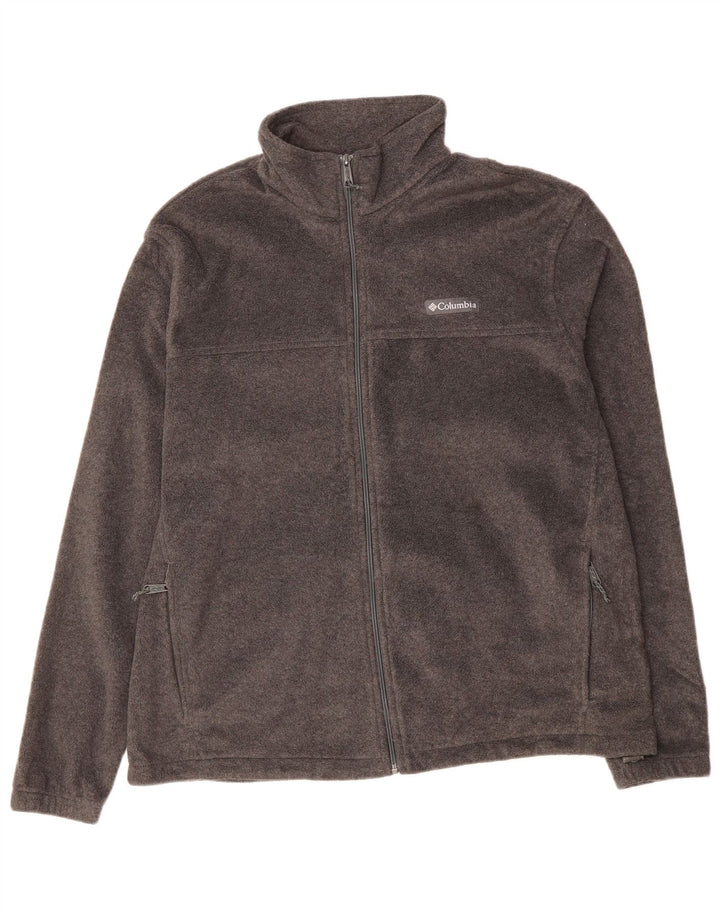 COLUMBIA Mens Fleece Jacket UK 42 XL Grey Polyester