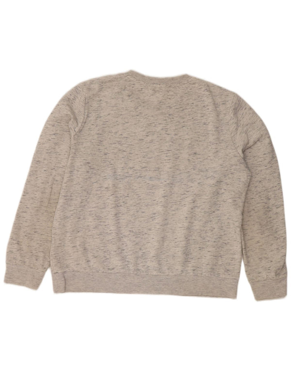 Tommy Hilfiger Womens Graphic Sweatshirt Jumper UK 12 Medium Grey Flecked