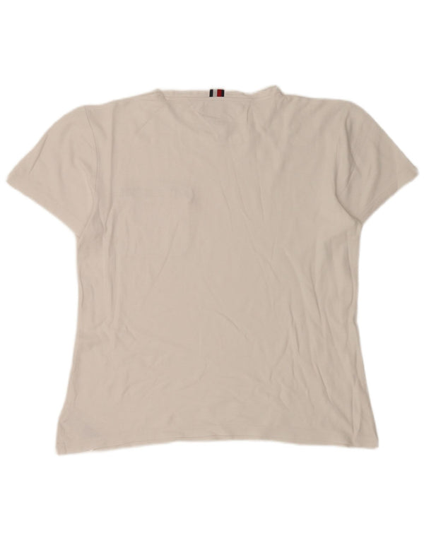 Tommy Hilfiger Mens T-Shirt Top Large White Cotton