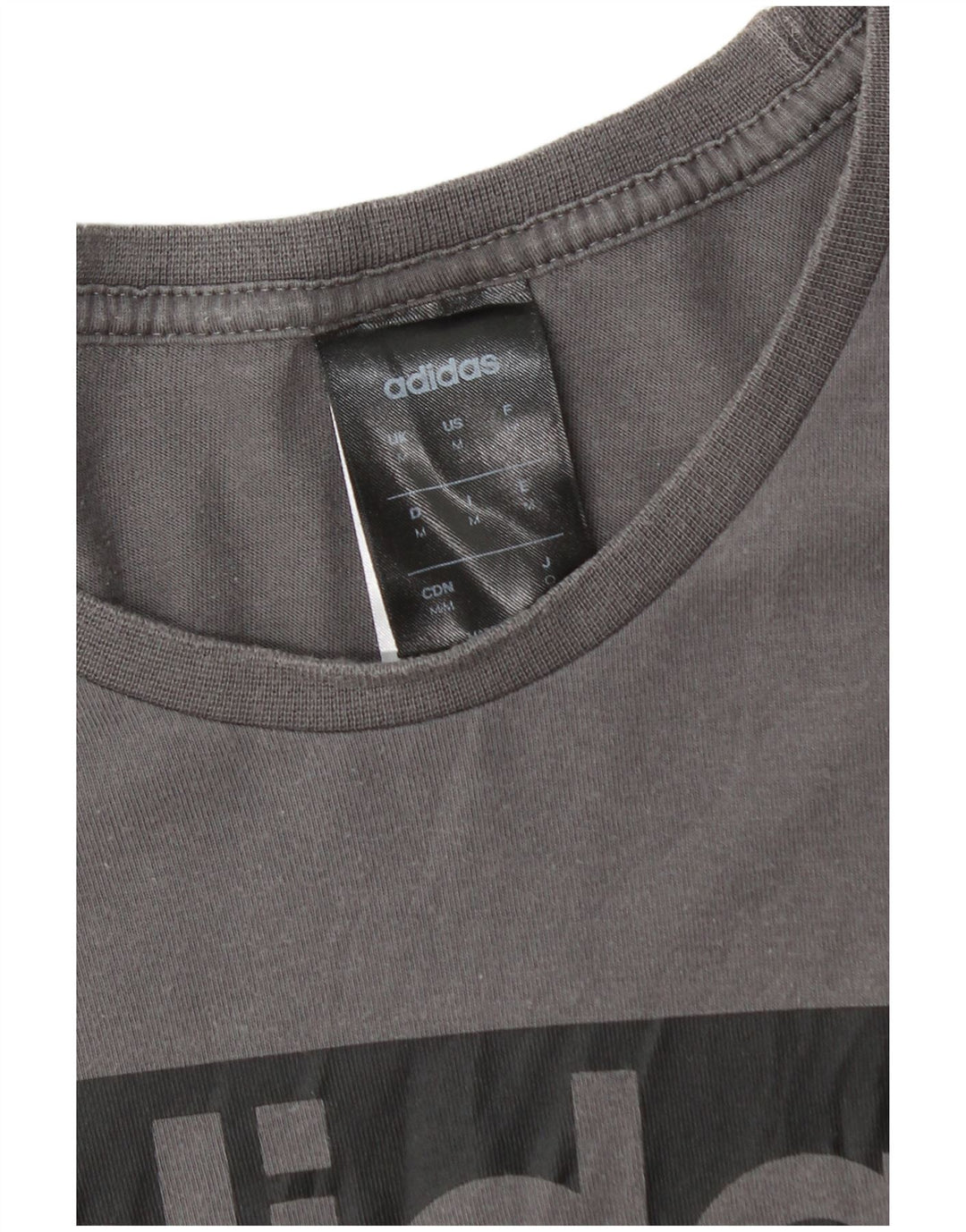 Adidas Mens Three Stripes Graphic T-Shirt Top Medium Grey Cotton