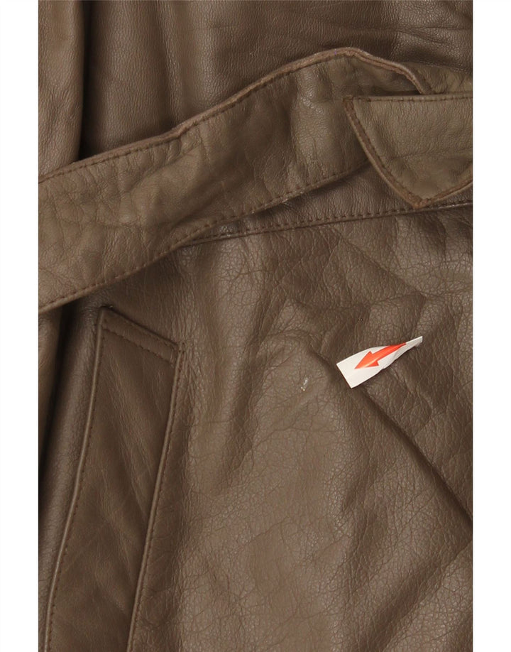 Vintage Mens Leather Jacket IT 56 3XL Brown