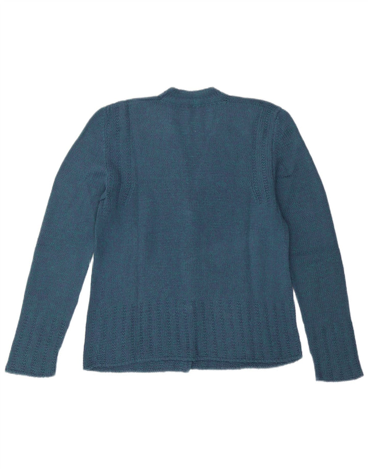 Vintage Womens Cardigan Sweater UK 12 Medium Blue