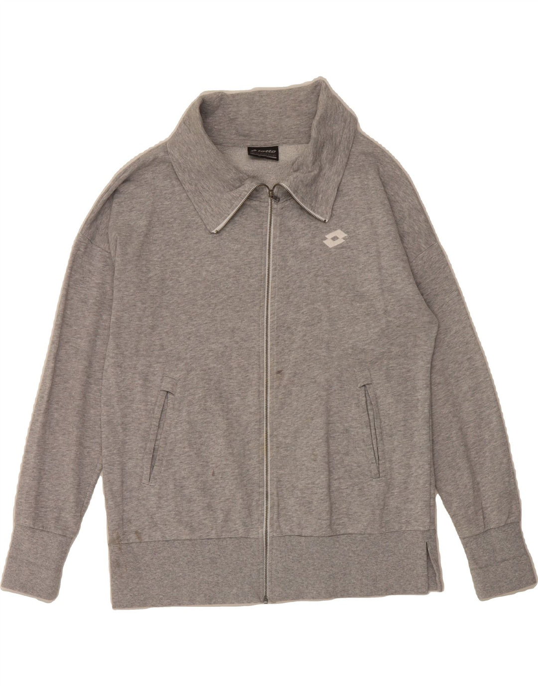 LOTTO Mens Tracksuit Top Jacket XL Grey Cotton Vintage Lotto and Second-Hand Lotto from Messina Hembry 
