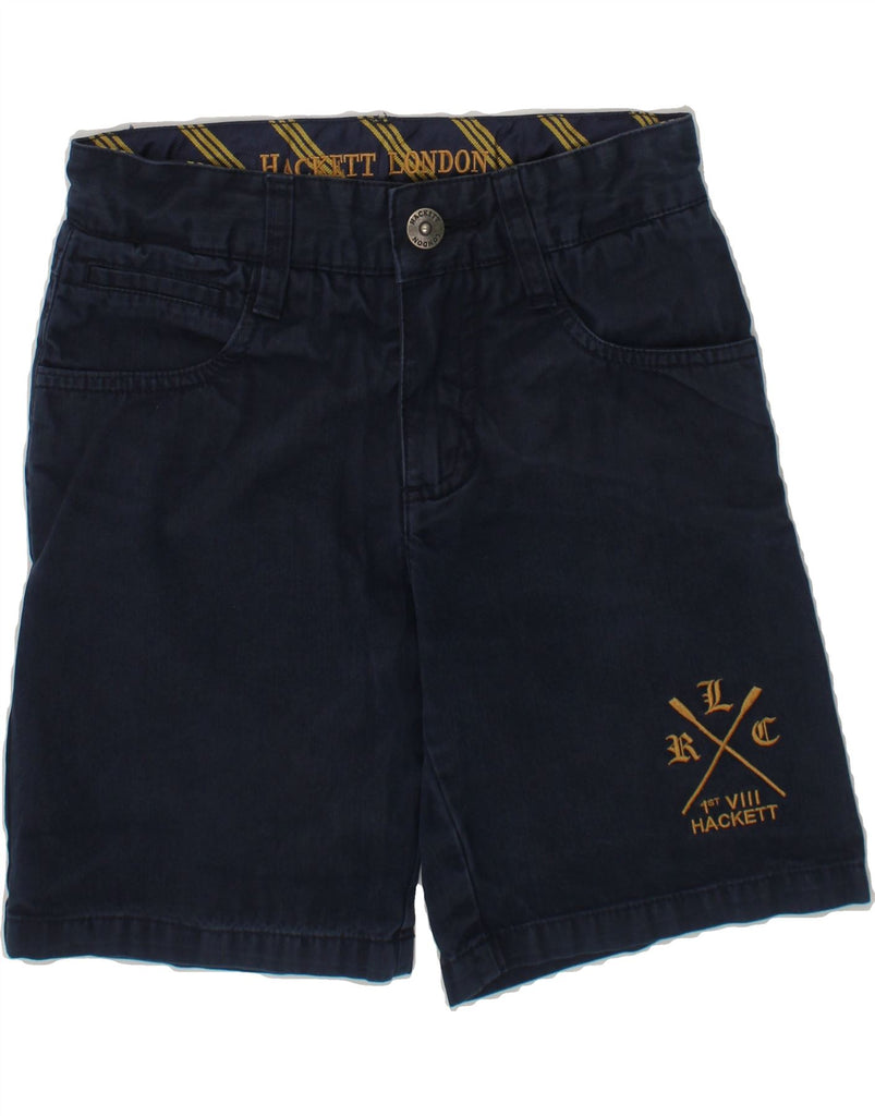 HACKETT Boys Graphic Casual Shorts 7-8 Years W23  Navy Blue Cotton Vintage Hackett and Second-Hand Hackett from Messina Hembry 