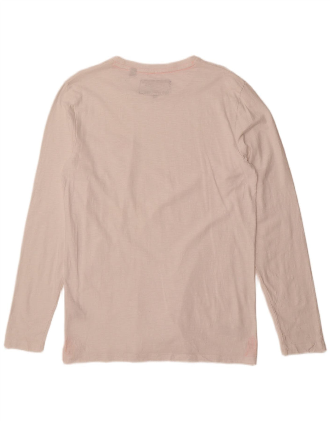 Superdry Mens Top Long Sleeve Large White Cotton