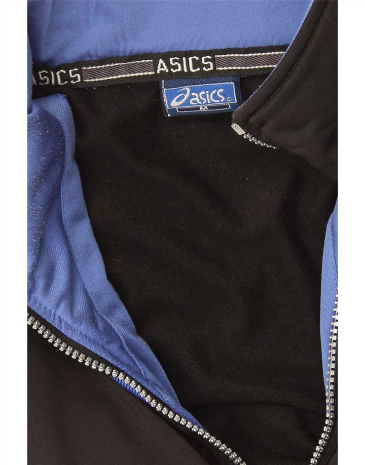 Asics Mens Graphic Tracksuit Top Jacket Medium Black Colourblock