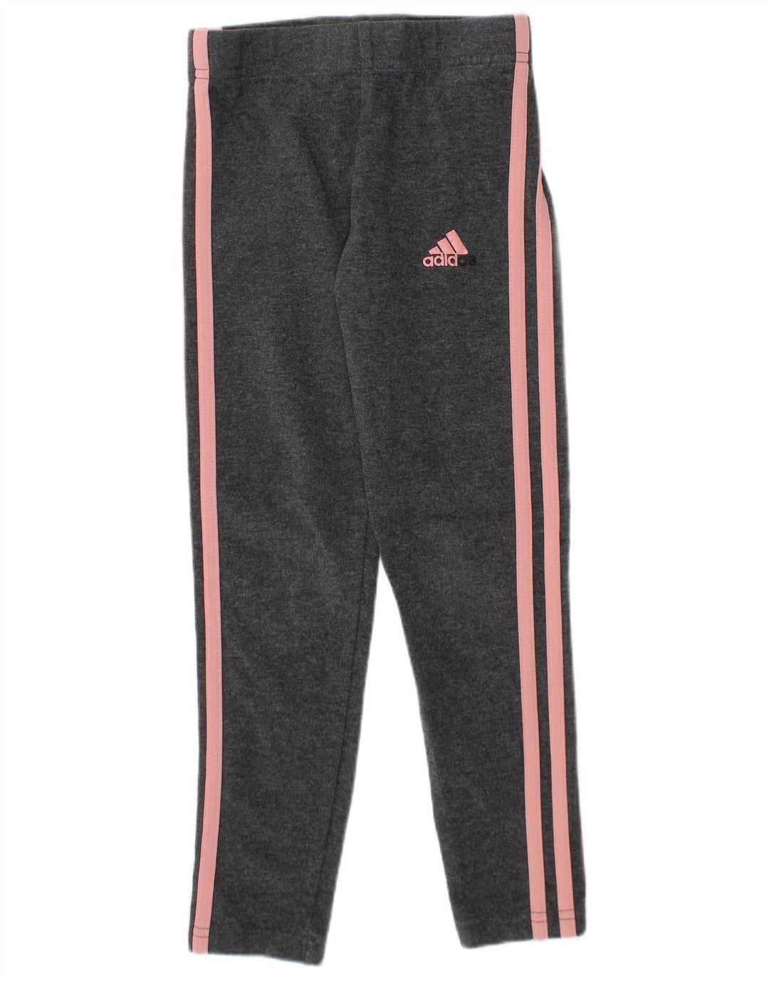 Adidas Girls Leggings 5-6 Years Grey Cotton