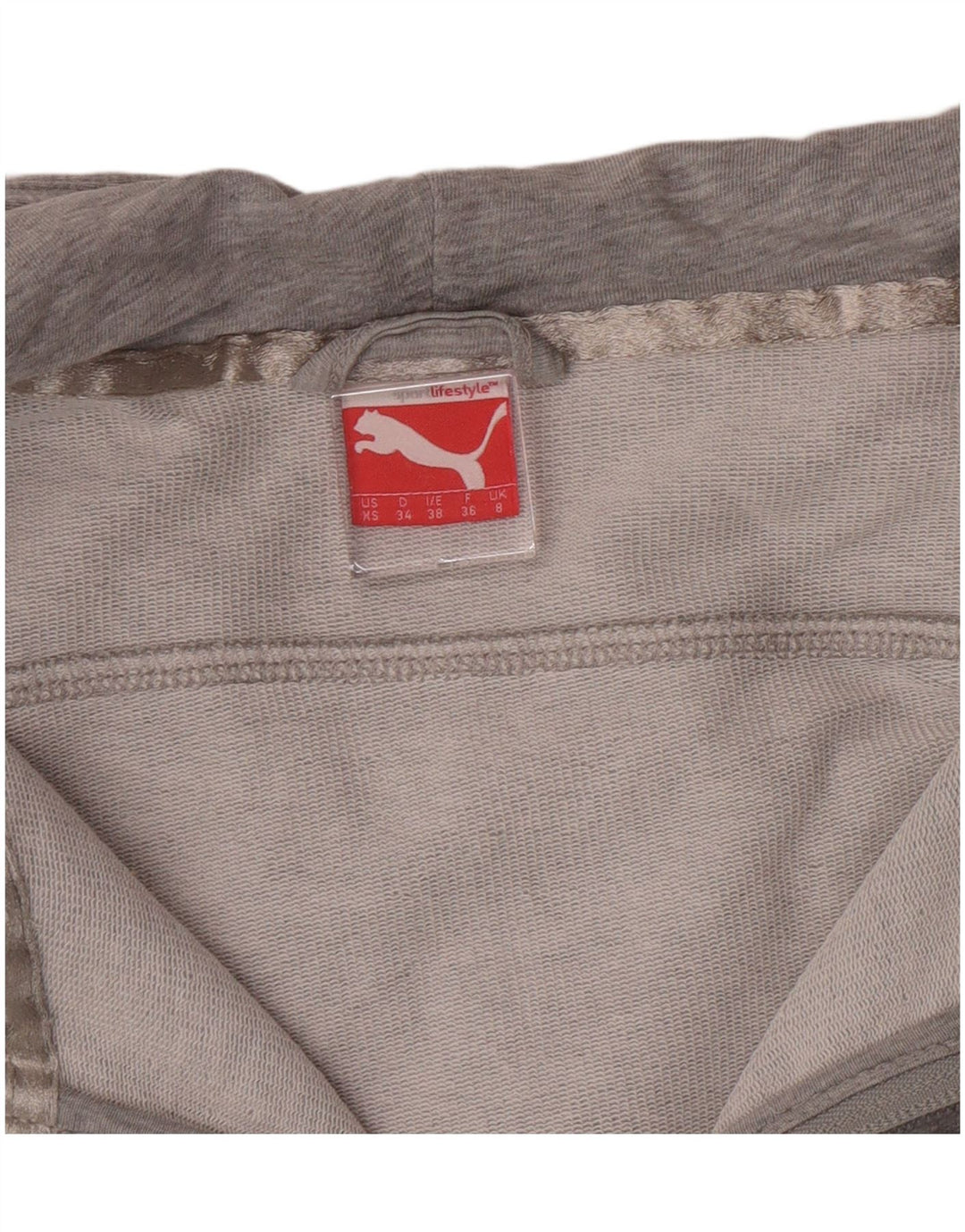 PUMA Womens Zip Hoodie Sweater UK 8 Small Grey