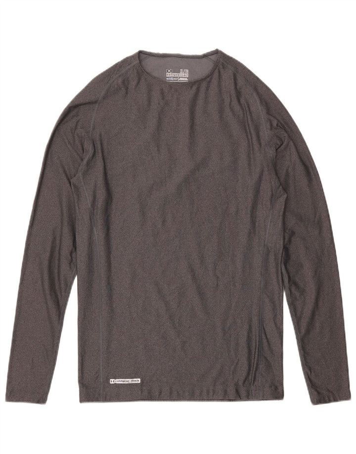 UNDER ARMOUR Mens Cold Gear Top Long Sleeve XL Grey Polyester