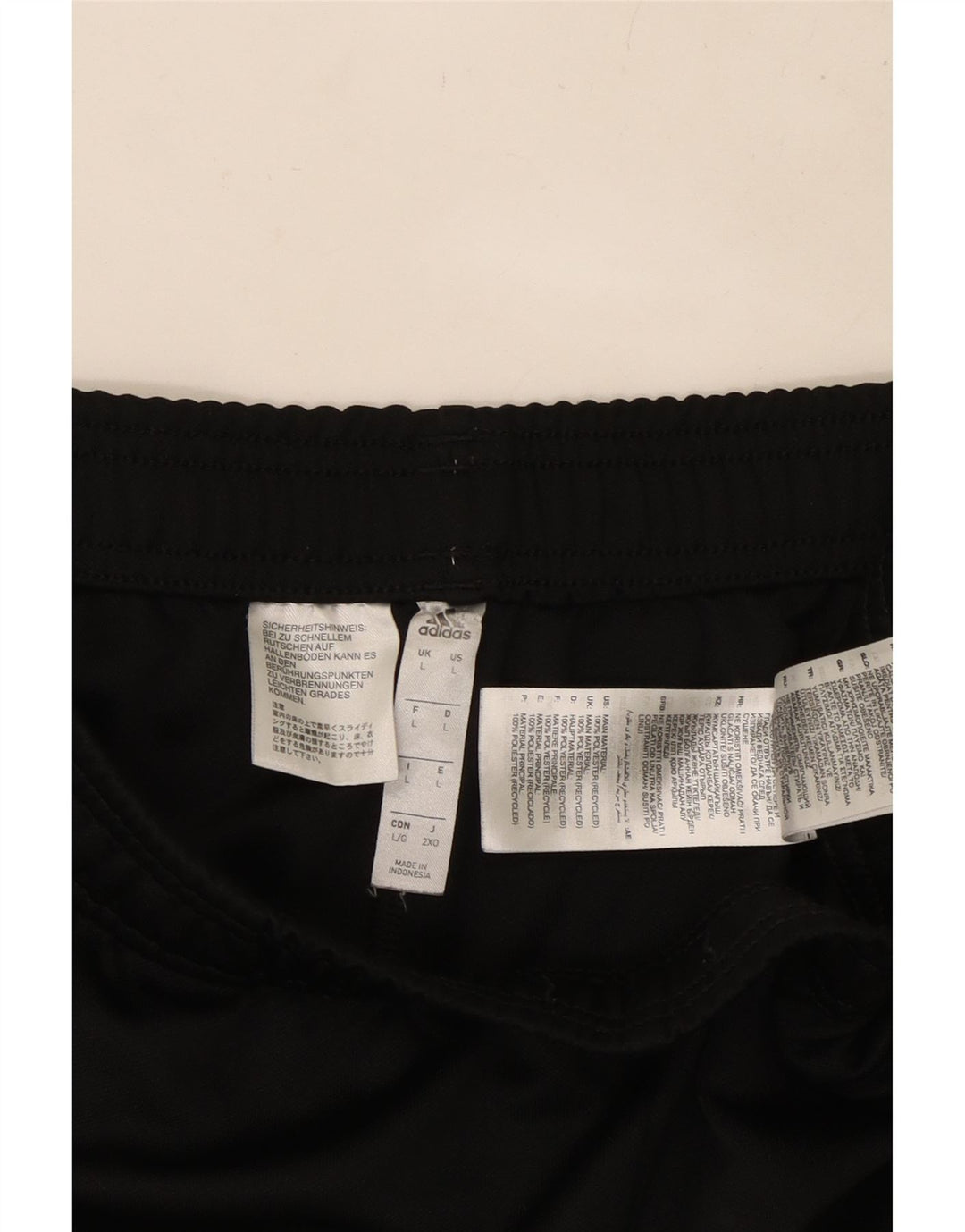 ADIDAS Mens Dri Fit Tracksuit Trousers Large  Black Polyester