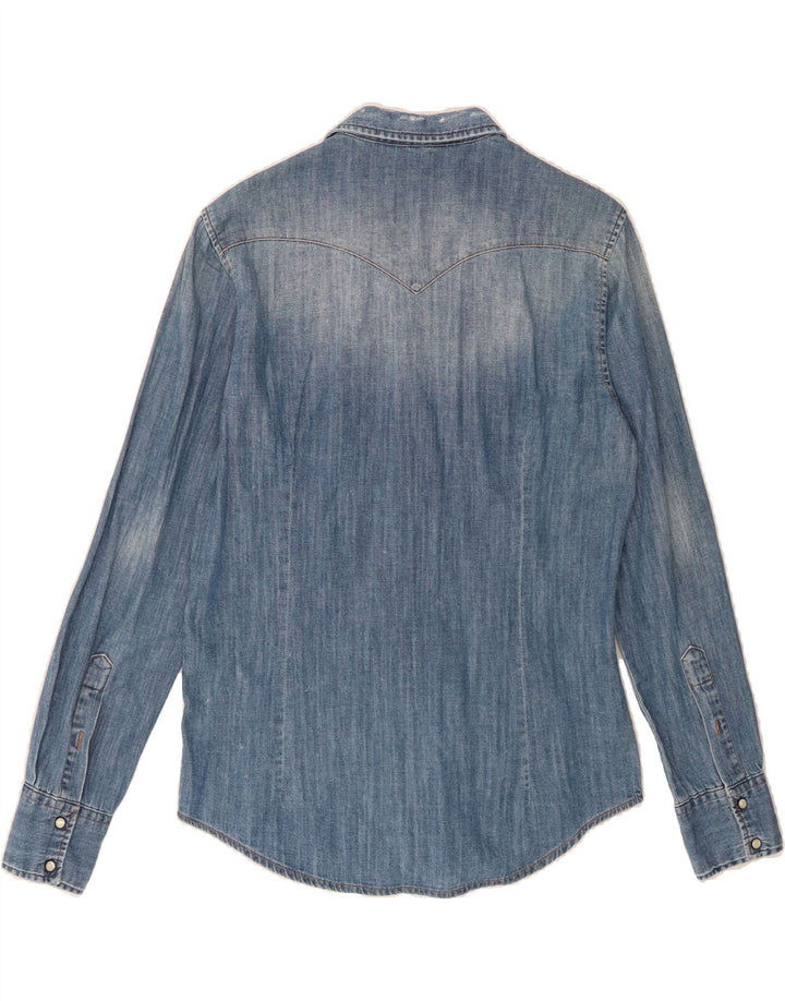 MELTIN' POT Mens Denim Shirt Medium Blue Vintage Meltin' Pot and Second-Hand Meltin' Pot from Messina Hembry 