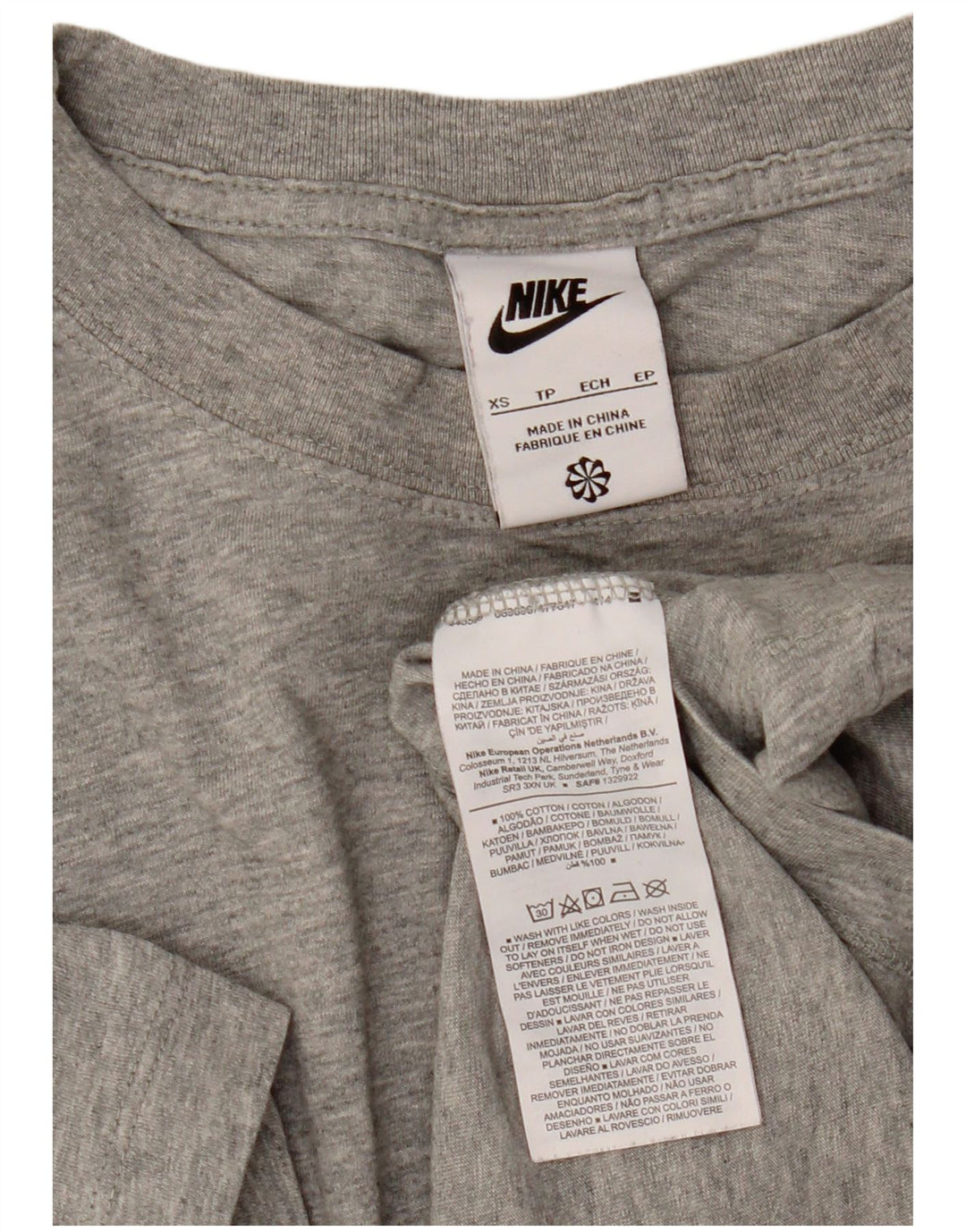 Nike Mens T-Shirt Top XS Grey Flecked Cotton