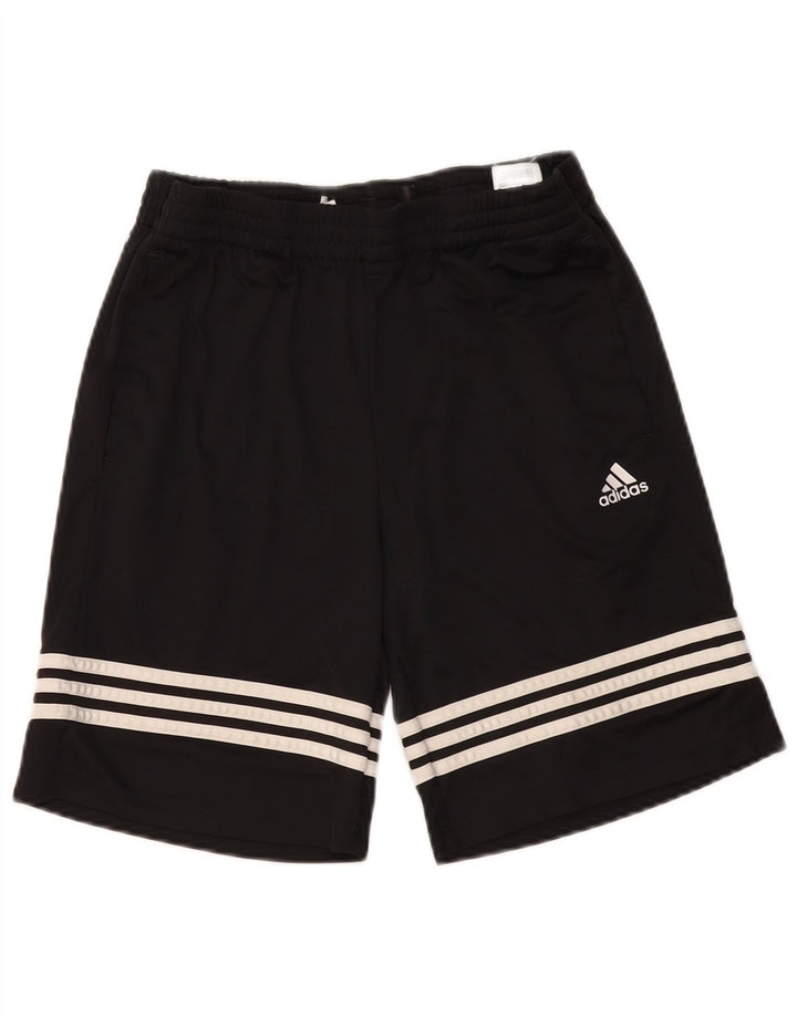 ADIDAS Boys Aeroready Sport Shorts 15-16 Years Black Polyester