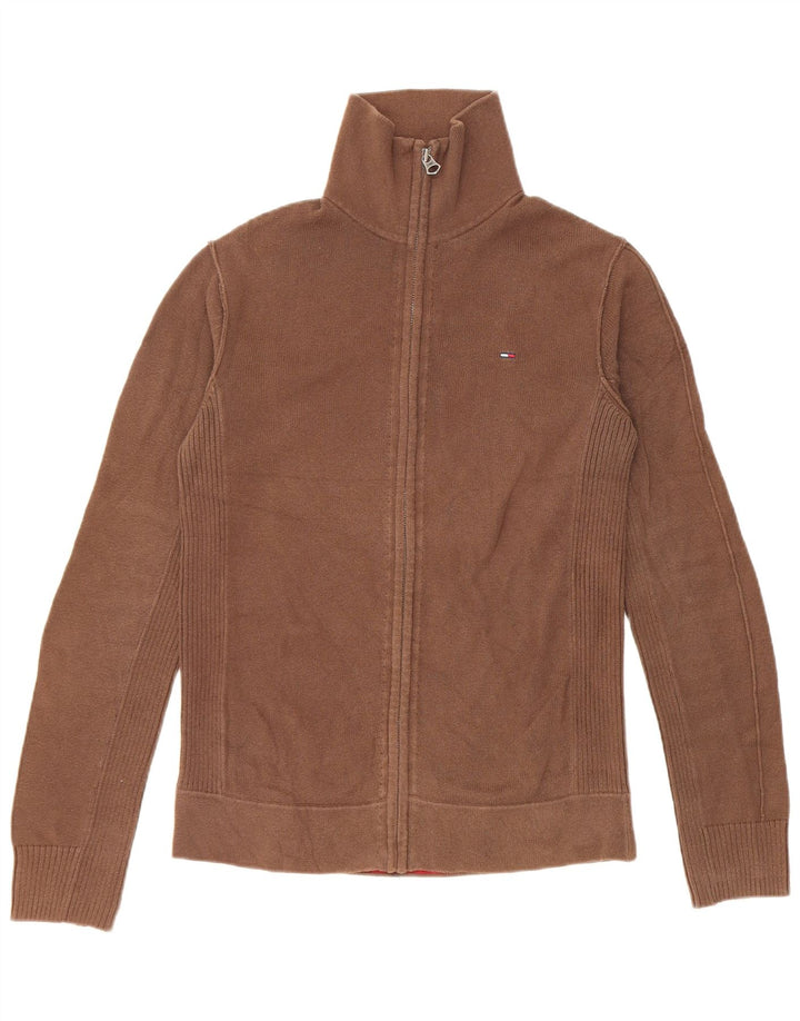 Tommy Hilfiger Mens Cardigan Sweater Medium Brown Cotton