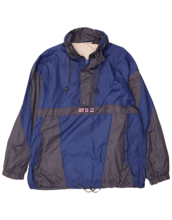 Marcel Clair Mens Pullover Rain Jacket UK 40 Large Blue Colourblock