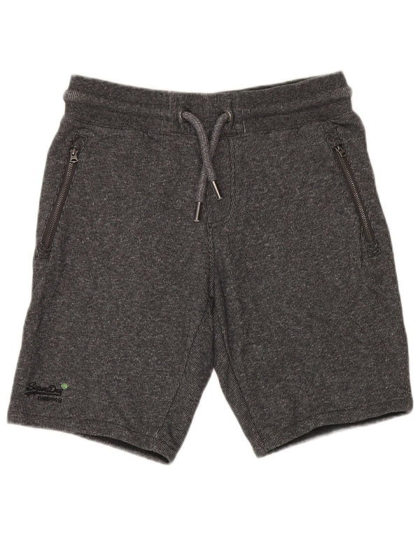 Superdry Mens Sport Shorts Medium Grey Cotton