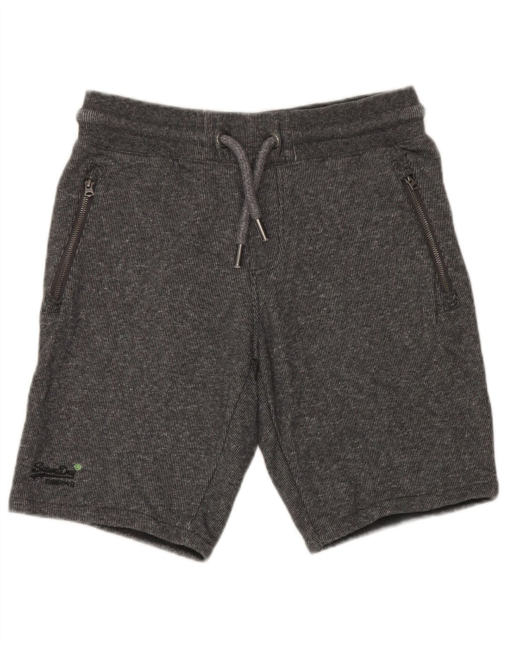 Superdry Mens Sport Shorts Medium Grey Cotton
